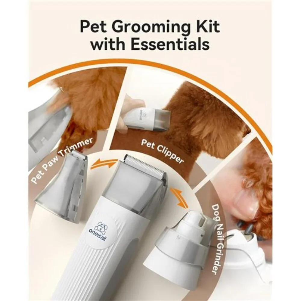 Dog Hair Vacuum & Dog Grooming Kit, Pet Grooming Vacuum with Pet Clipper